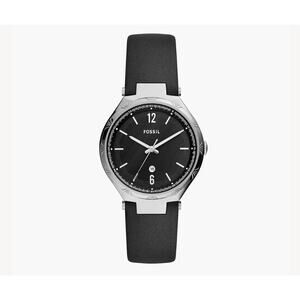Fossil BQ3745 Ashtyn Three-Hand Date Black Leather Watch